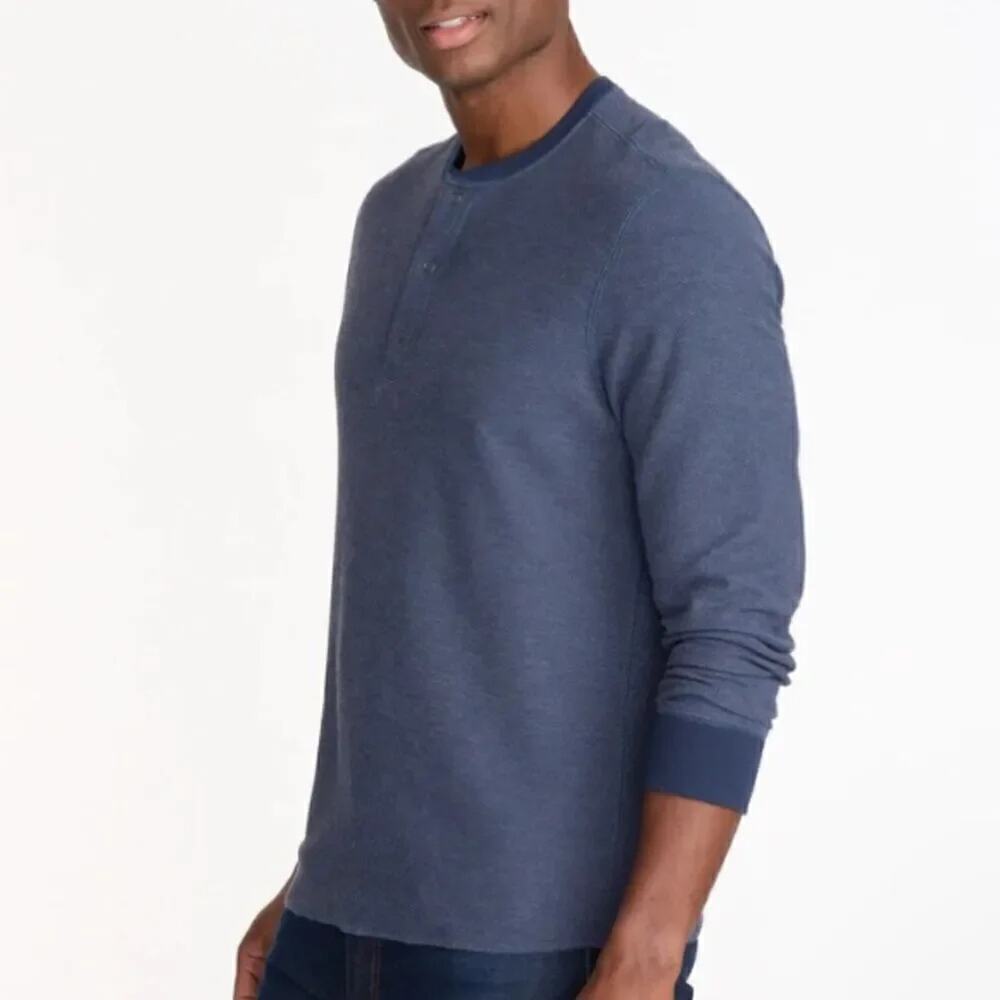UNTUCKit Henley Textured Long-Sleeve Shirt Size XXL